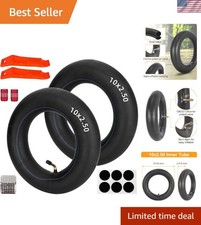 2-Pack Thickened Electric Scooter Inner Tubes 10x2.50 with 90 Valve Design