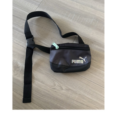 PUMA Black Belt Bag Fanny Pack Small Adjustable Strap Zip Closure