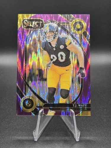 2024 Panini Select - TJ Watt - Club Level Purple Shock /360 Prizm #294 Steelers
