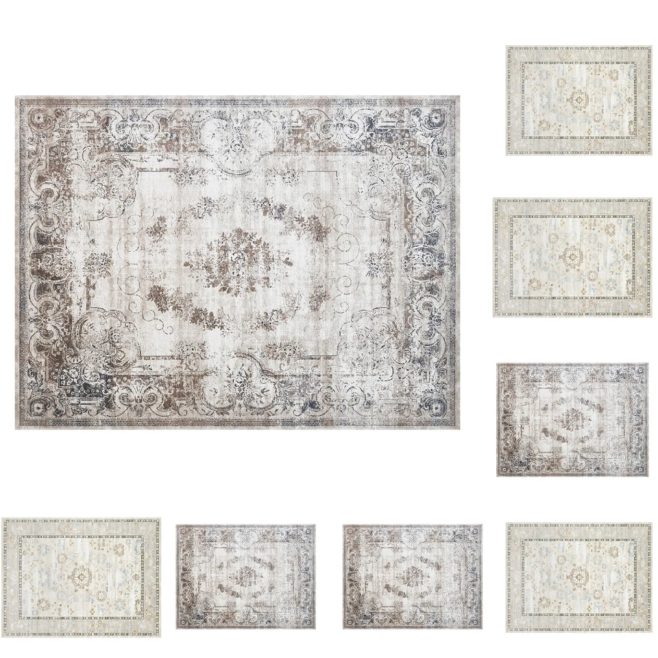 HOMCOM Area Rug, Boho Living Room Rug Carpet, Machine Washable