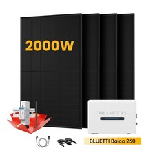 Balkonkraftwerk 2000W mit Speicher 2,56kWh BLUETTI Balco 260 2-in-1 …