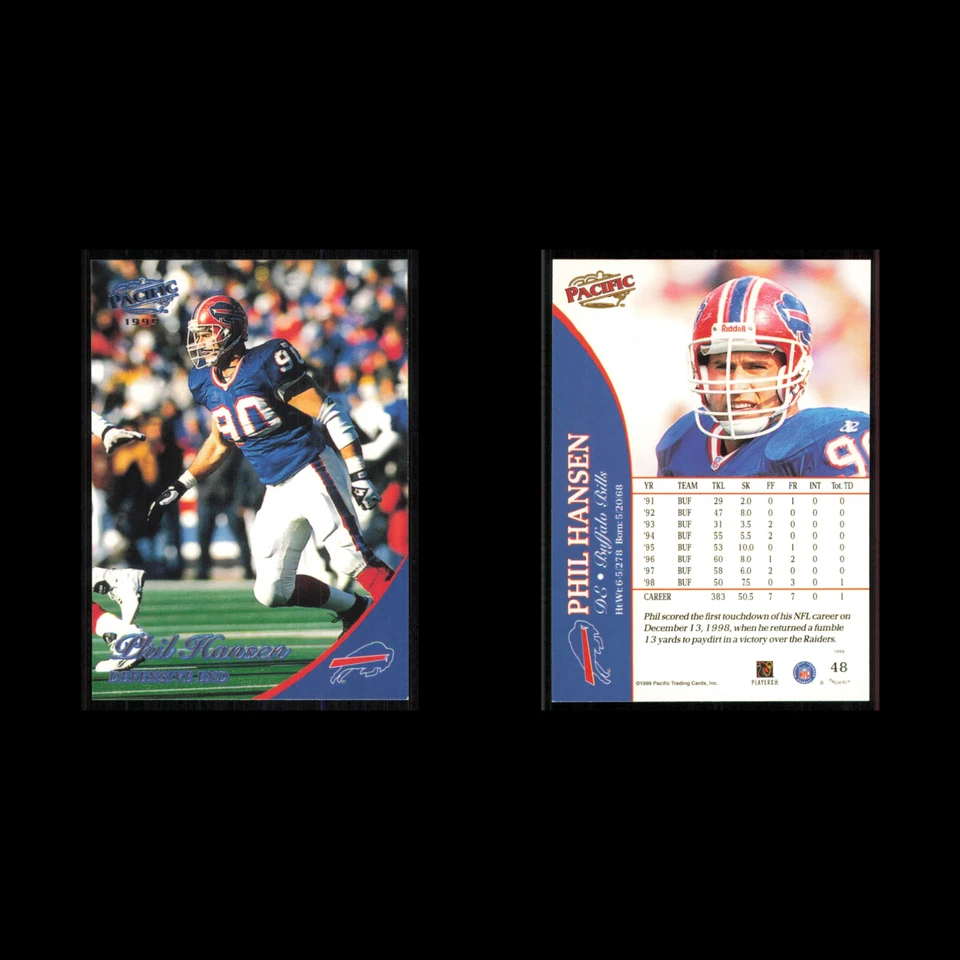 Phil Hansen #48 1999 Pacific Buffalo Bills Football Card NFL NM - Image 3 of 3