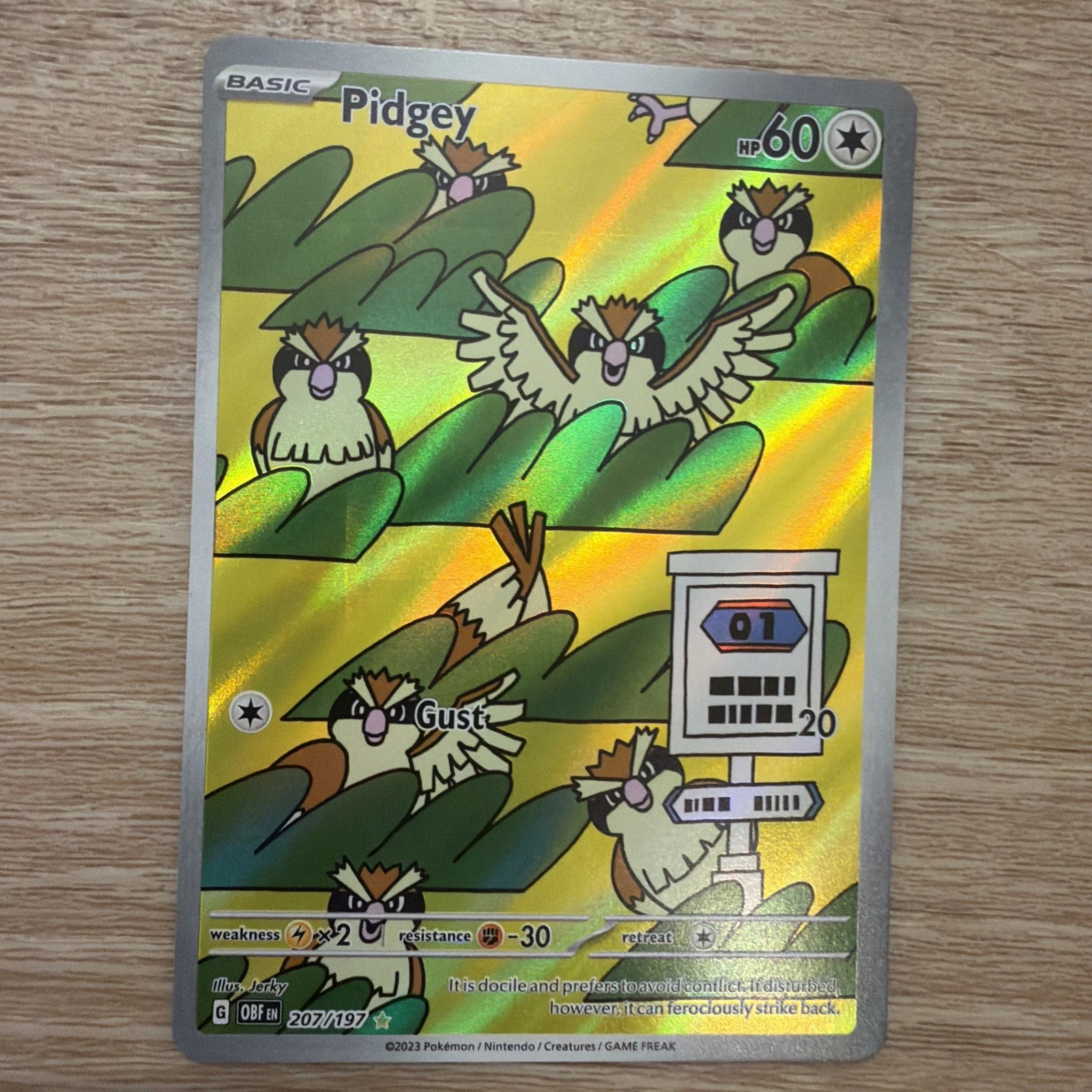 Pidgey 207/197 SV03: Obsidian Flames Holo LP