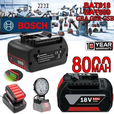 Für Bosch 18V 8Ah Akku / Ladegerät Arbeitsleuchte BAT609 BAT618 GBA GSR GSB GDR