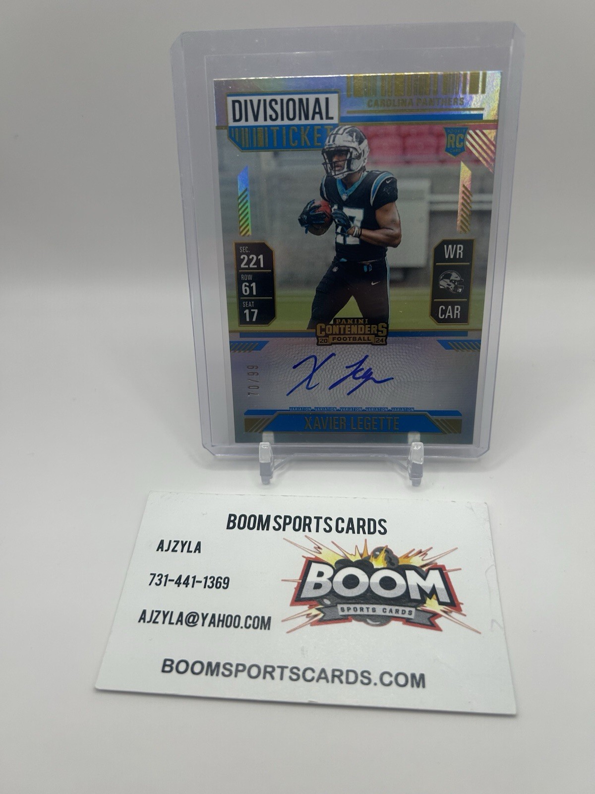 2024 Panini Contenders Divisional Ticket Xavier Legette Rookie Auto /99 #107