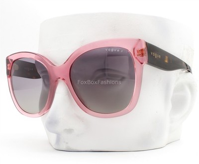 Vogue Sunglasses Crystal Pink Brown Tortoise Polarized VO 5338S 28368J with Case