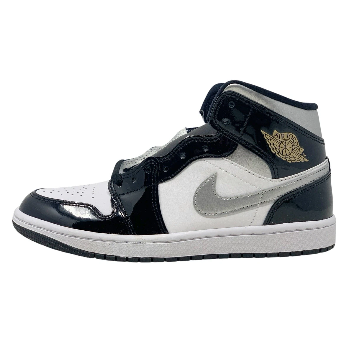 Preços baixos em Jordan 1 Mid SE Patent Black Gold | eBay
