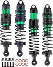 Full Aluminum Big Bore RC Shocks Absorber Damper Upgrades Part for Green/4pcs 