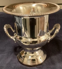 Vintage LEONARD Silver Plate Champagne/Ice Bucket - Trophy Footed w/Box