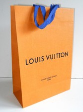 EUC AUTH LOUIS VUITTON ORANGE PAPIER CADEAU/SAC SHOPPING VIDE - 10" x 14" x 4,5" - EX