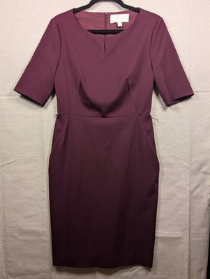 Hugo Boss Debaly Sheath Dress Berry No Belt  US 4 NWOT MSRP $595