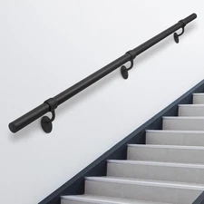 6.6ft Stair Railing Indoor Metal Hand Rails for Indoor Stairs 1.5" Pipe Stair