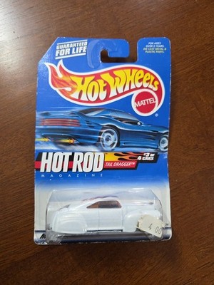 1997 Hot Wheels Hot Rod Magazine Series White Tail Dragger #3  Damaged Card