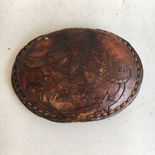 2nd Amendment Belt Buckle Leather Tooled - The Right to Keep and Bear Arms