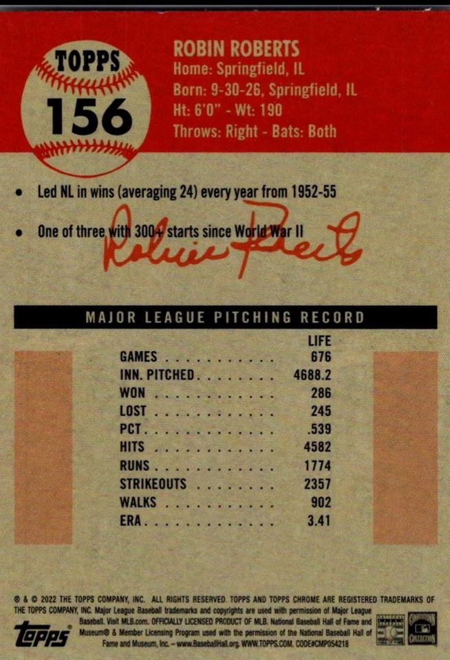 2022 Topps Chrome Platinum Anniversary Robin Roberts - Image 2 of 2