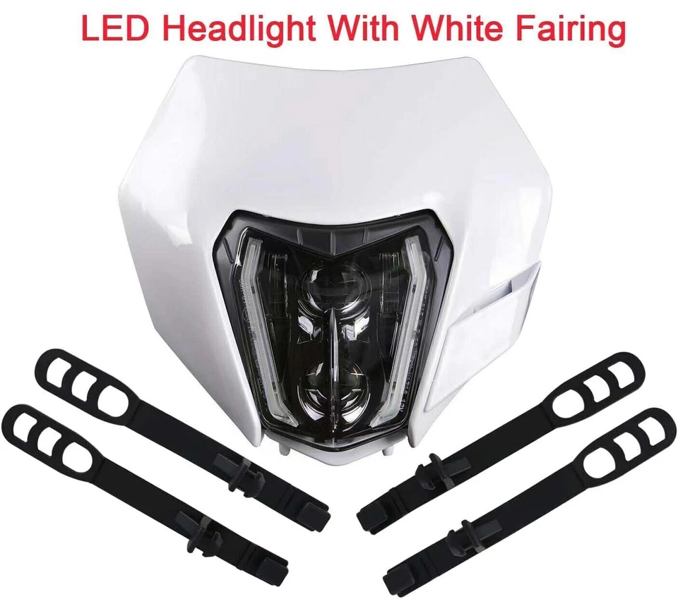 Carenado de faros delanteros LED para moto de cross Honda CRF250F CRF450R/X CRF250R XR400 Foto 3 de 4