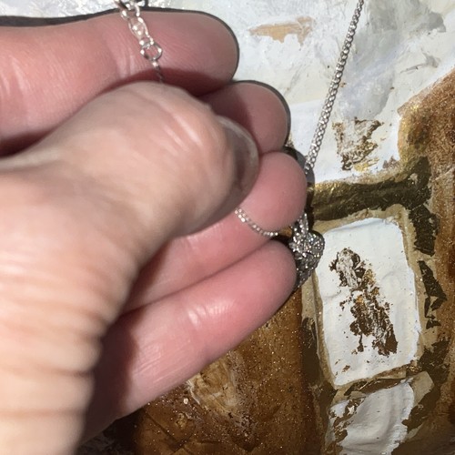 New 14K Genuine Diamond Necklace White Gold - Picture 5 of 7