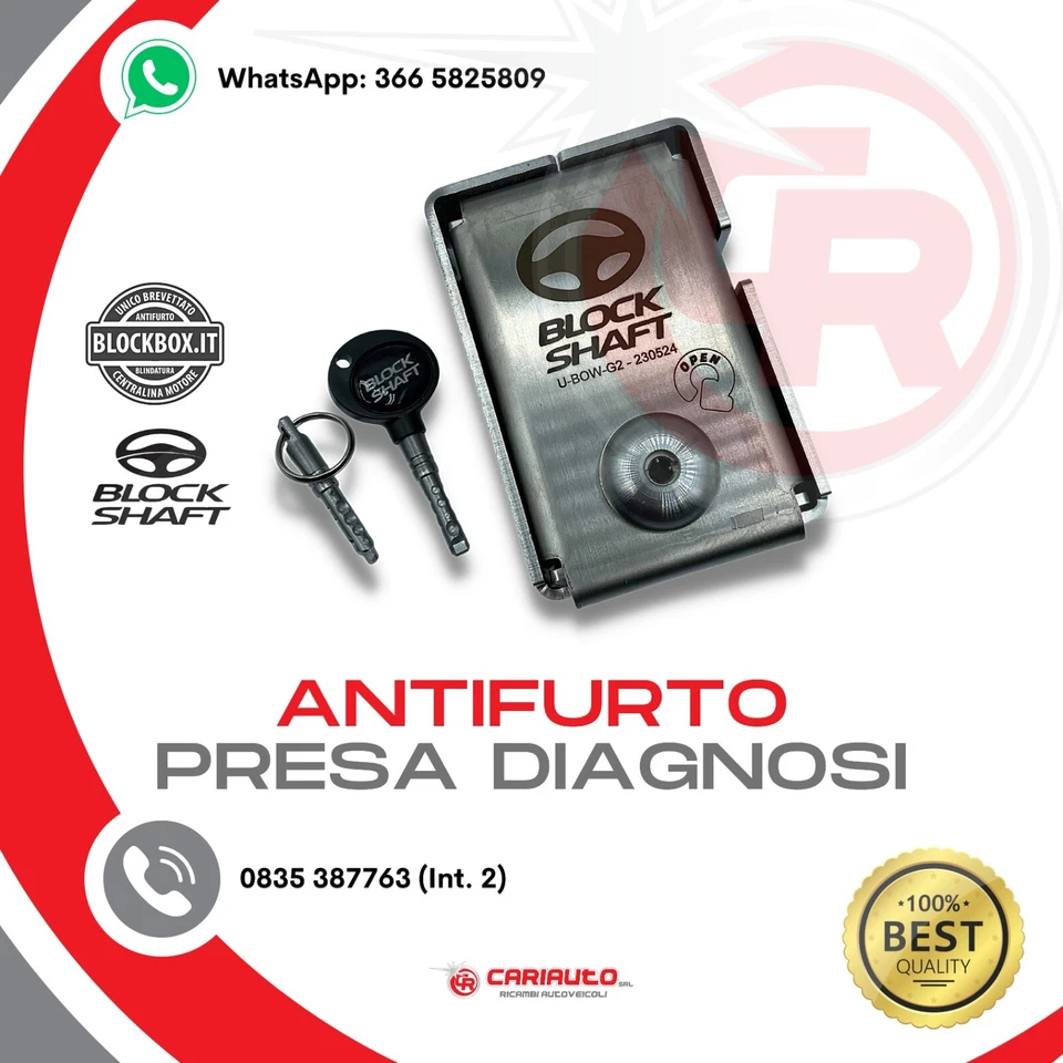 Antifurto Protezione Presa Diagnosi Blind OBD Key Plus BlockBox Block Shaft