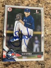 Sean Wymer Signed 2018 Bowman Draft Rc Auto Toronto Blue Jays