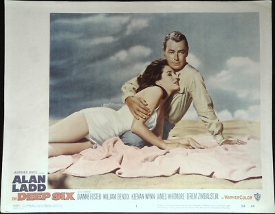 The Deep Six Complete Lobby Card Set 1958 Alan Ladd, Dianne Foster!