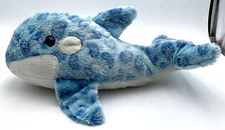 Homerbest Blue Dolphin Plush 18" Long Multi-Shades of Blue &White Big Blue Eyes
