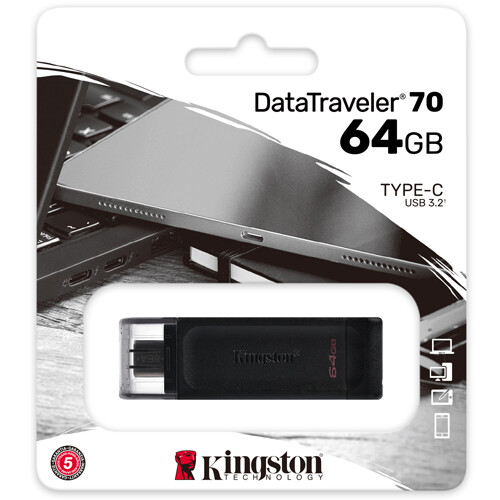 KINGSTON DT70 FLASH PEN TYPE USB C 3.2 3.0 DATA DRIVE 256GB 128GB 64GB 32GB LOT - Picture 7 of 7