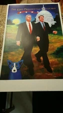 George Rodrigue Blue Dog Clinton print limited edition to 5000 38x24 original 