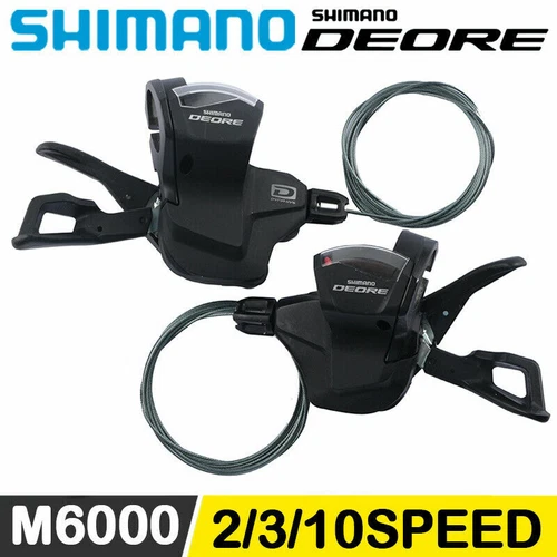 SHIMANO DEORE M6000 Shifter Shift Lever 2/3/10 Speed Road Bike Left&Right /Set - Picture 1 of 12