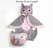 NEW Pottery Barn Kids Halloween BABY OWL COSTUME  TREAT BAG 6-12 9 MONTHS GIRLS