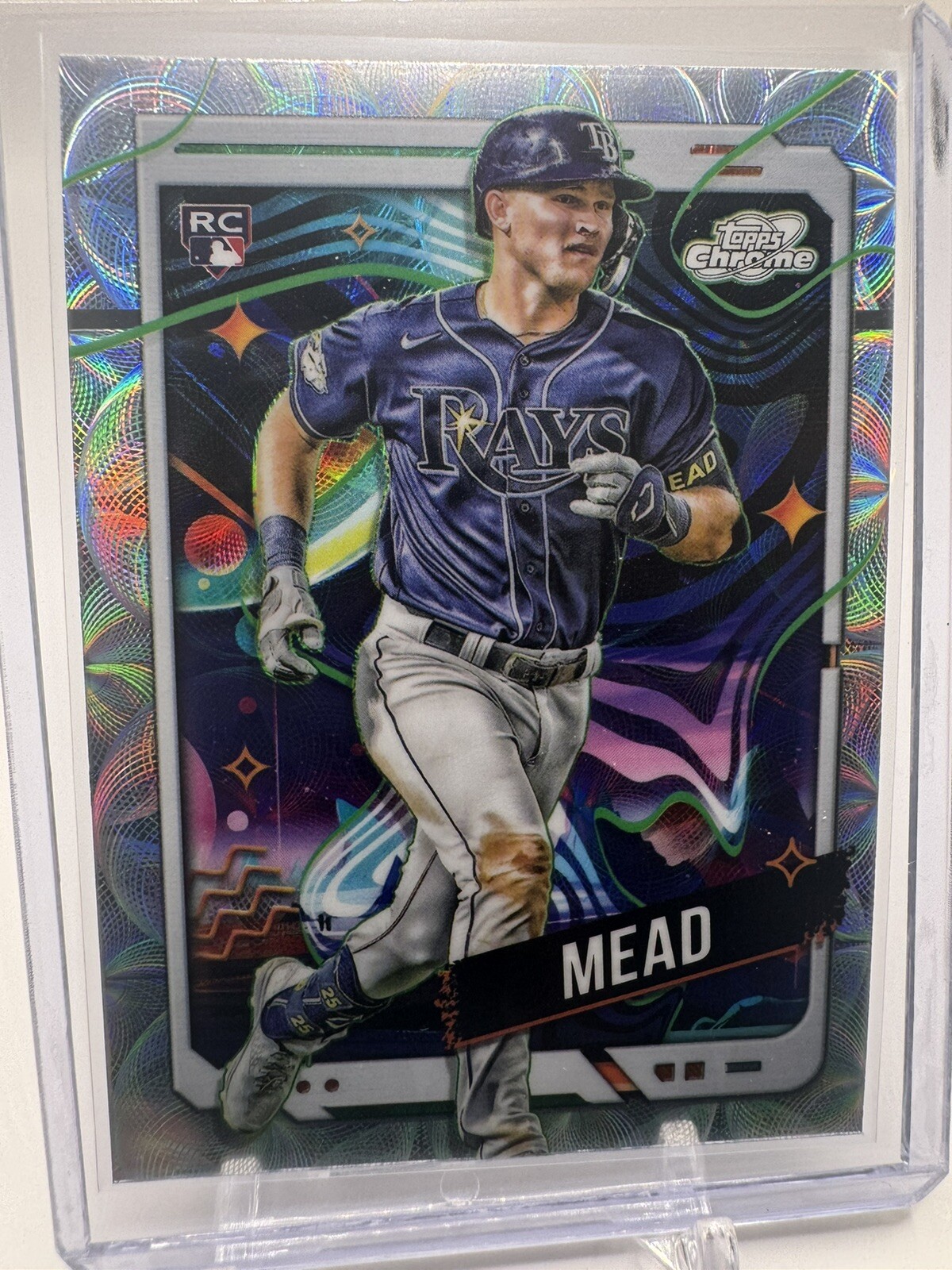 2024 Topps Cosmic Chrome Curtis Mead RC Nucleus Refractor #25 Rays