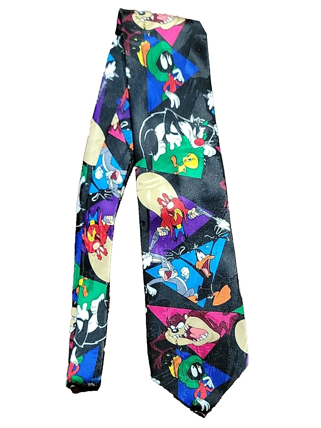 Corbatas de poliéster espacial para hombre Looney Tunes