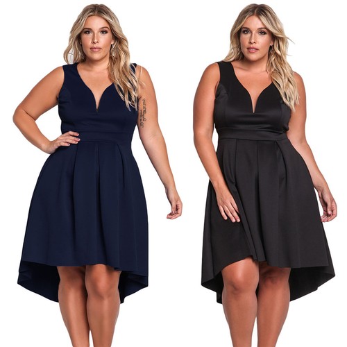 Sexy Plus Size V Neck Sleeveless Fit 