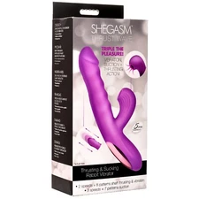 Shegasm Thrust Wave Thrusting & Sucking Rabbit Vibrator - Purple