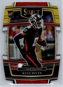 2021 Panini Select #46 Kyle Pitts Black and Gold Prizm Die Cut