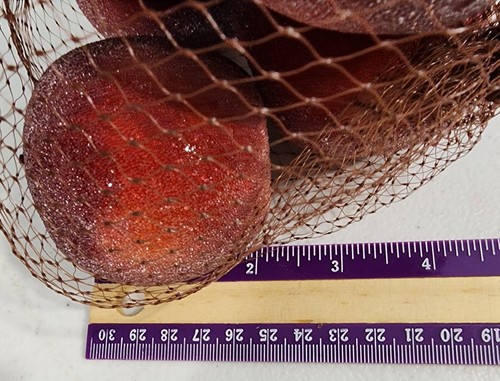6 Realistic Faux Red Apples In Net Bag Lightly Beaded Sugar Crafts Home Decor - Picture 6 of 8