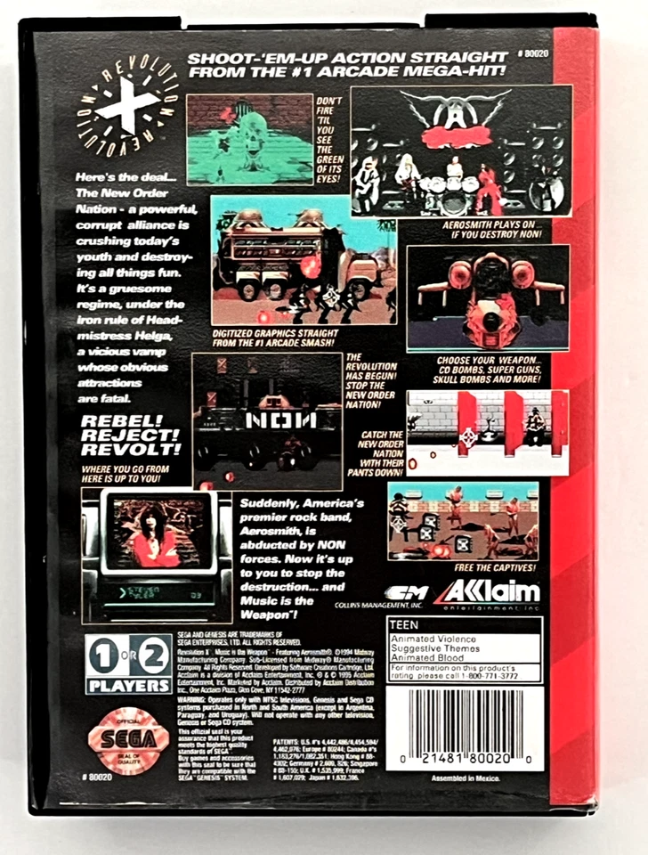 Revolution X (Sega Genesis, 1995) No Manual - Image 2 of 3