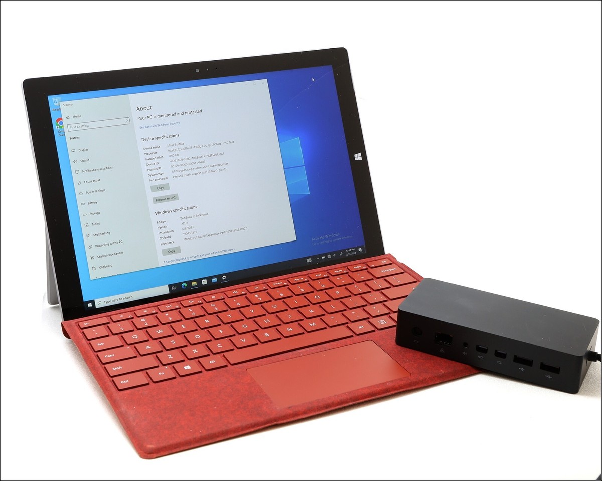 Microsoft Surface Pro 1631 12” i5-4300U 8GB RAM 256GB SSD 1661
