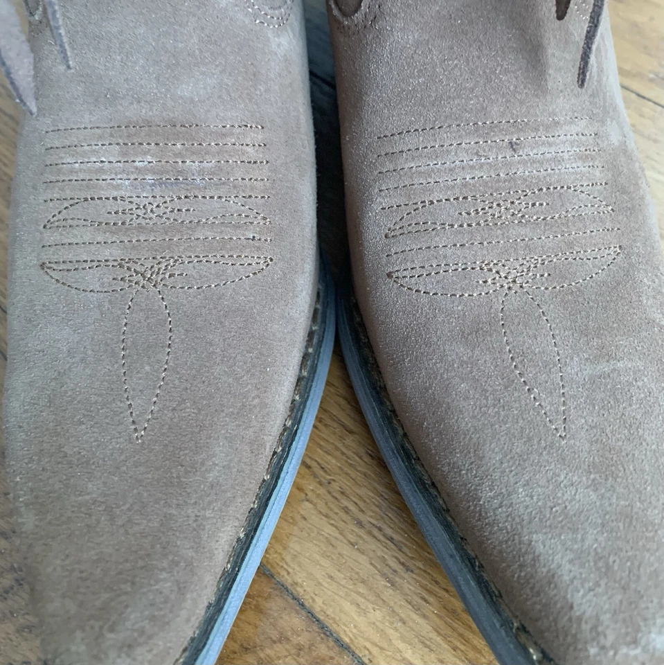 Durango Crush 12 英寸 Lifestyle 麂皮绒条纹西部女式靴子 7M 码 — 第 3/4 张图片