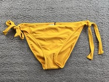 Shade  Shore Women's Size XL 16 Low Rise Side Tie Cheeky Bikini Bottom Yellow
