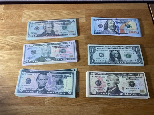 Spielgeld Dollar 60 St. von 5$-100$ realistisches Spielgeld Poker Monopoly - Bild 4 von 6