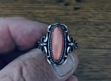Pink Mother of Pearl Sterling Ring