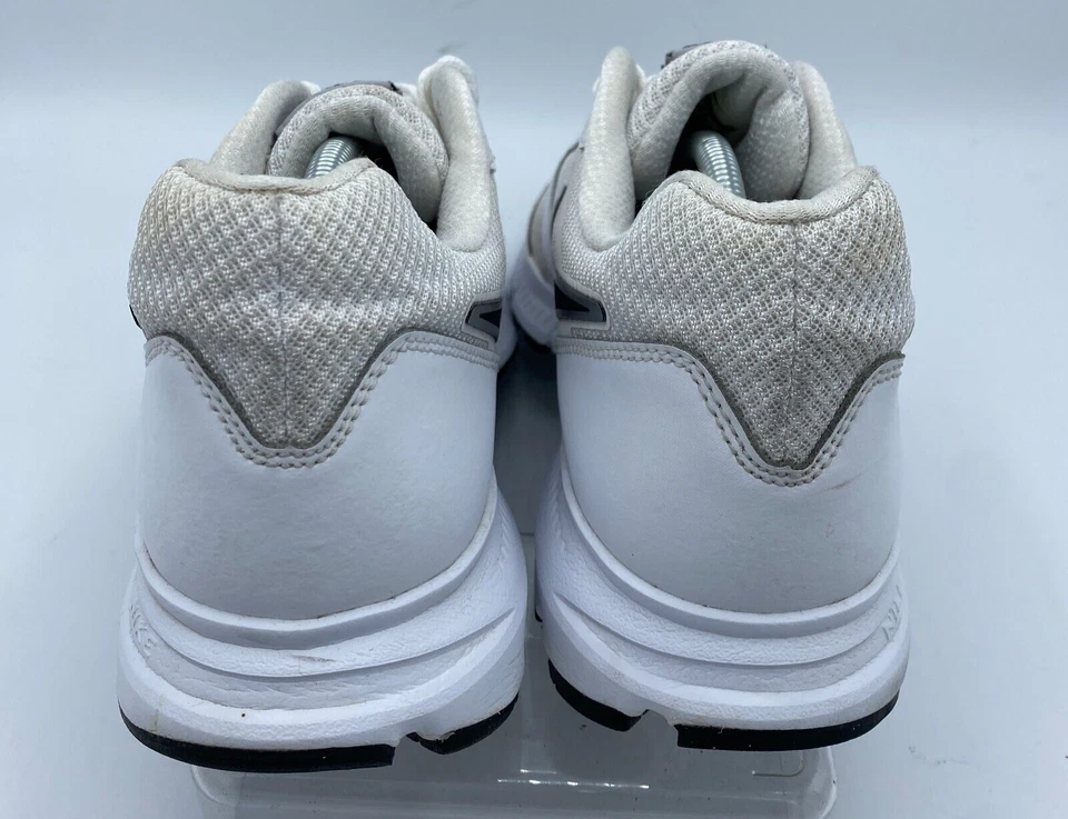 Nike Downshifter 6 Trainers Mens UK 9 White Sneakers Good Condition some marks - Image 4 of 4