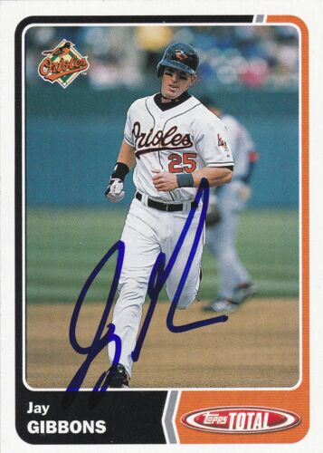 JAY GIBBONS BALTIMORE ORIOLES SIGNED TOTAL BASEBALL CARD LOS ANGELES DODGERS - Picture 1 of 1
