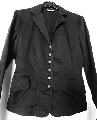 tolle MAX & CO Baumwolle Stretch Jacke Gr. 36 / S schwarz