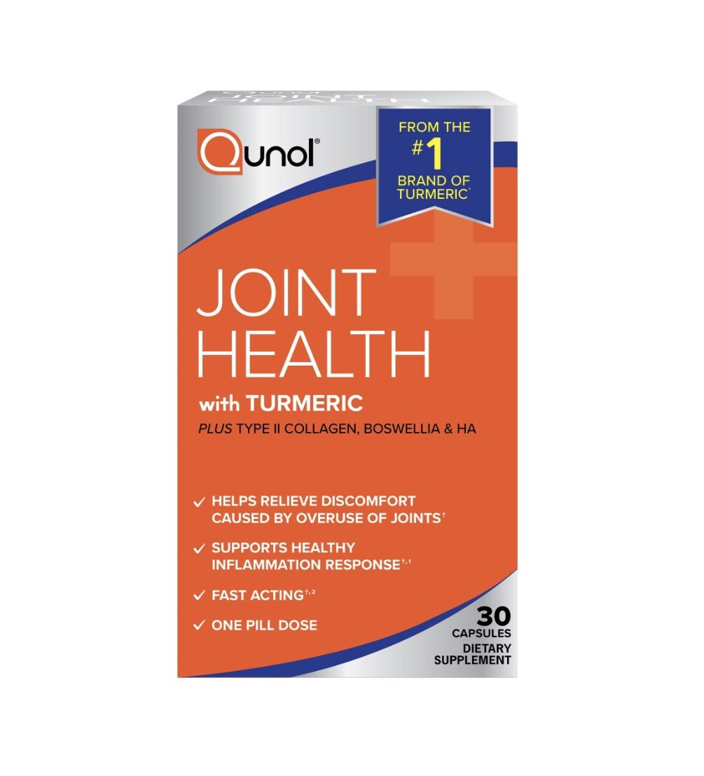 Qunol Joint Health with Tumeric + Type II Collagen Dietary Supplement 30 Count