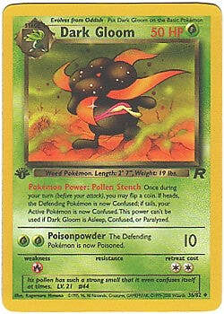 Pokemon Team Rocket Card 36/82 Dark Gloom UNLIMITED EDITION ~ NOT FIRST - Picture 1 of 1