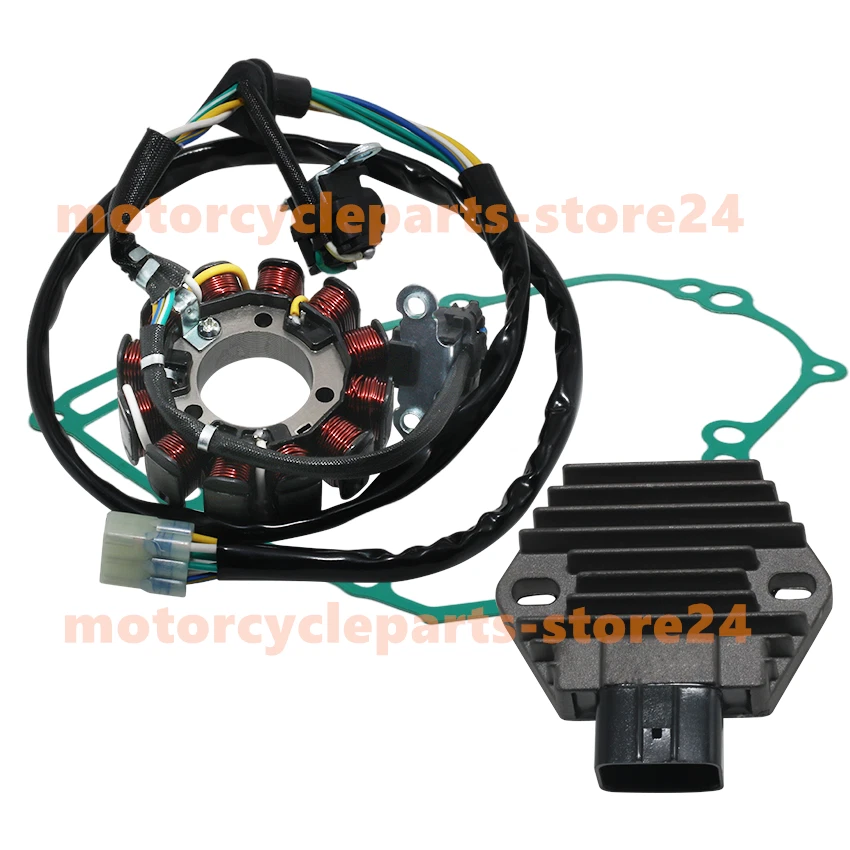Regulador de estator rectificador y junta para Honda CRF 450 R 2009 31120-MEN-A31 Foto 3 de 4
