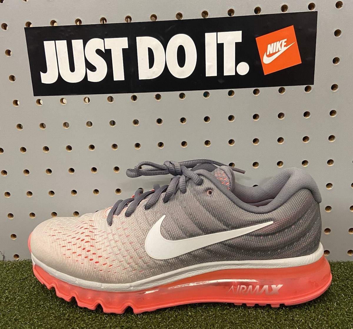 Nike Womens Air Max 2017 Training Running Shoes Gray Pink 849560