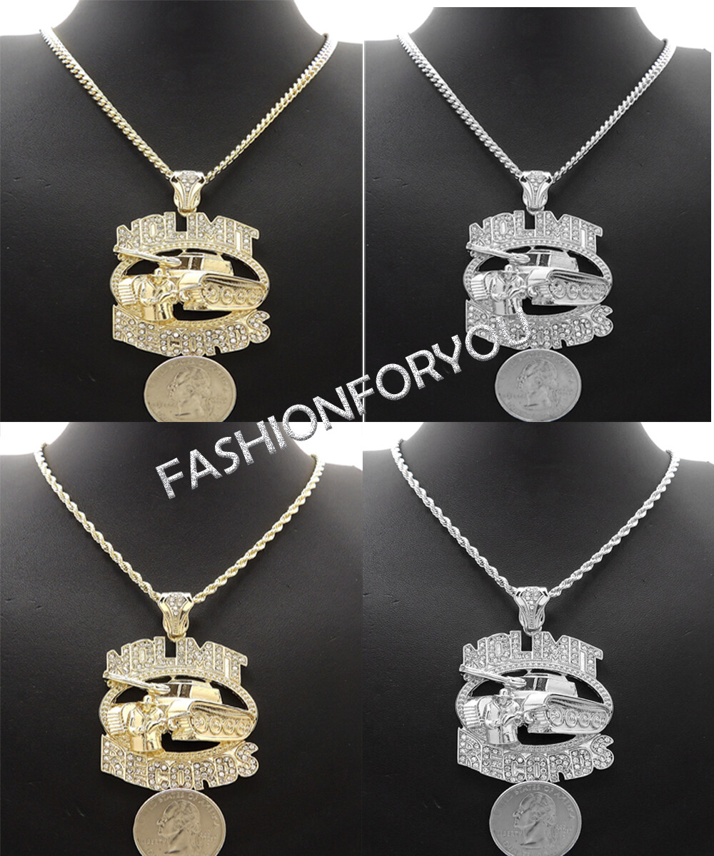 Hip Hop Stone Filled No Limit Records Pendant 4mm 24 Hip Hop Stone Filled No Limit Records Pendant 4mm 24