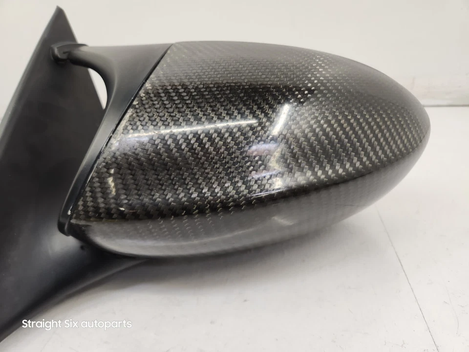 ✅8-13 Espejo retrovisor plegable térmico lado conductor izquierdo BMW E92 E93 M3 OEM carbono sin vidrio Foto 2 de 4